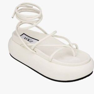 ZARA ATELIER SS 2023 OFF WHITE PLATFORM SANDALS LIMITED EDITION NWOT